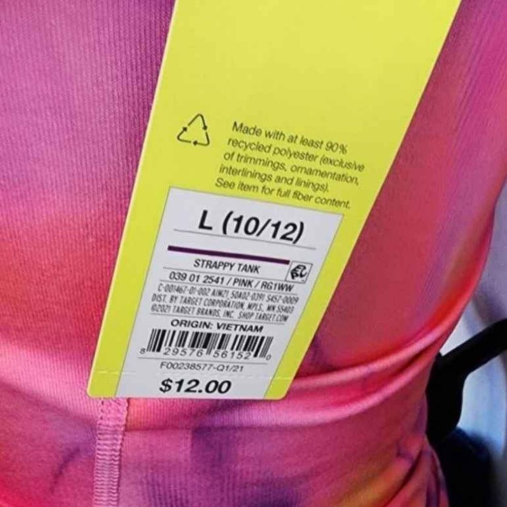 Girls All In Motion Pink Athletic Tank Top Size L (10/12) - Picture 5 of 5